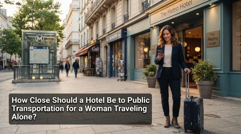 How Close Should a Hotel Be to Public Transportation for a Woman Traveling Alone