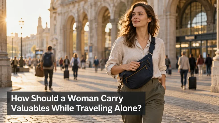 How Should a Woman Carry Valuables While Traveling Alone