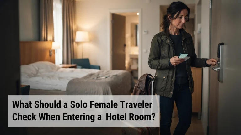 What Should a Solo Female Traveler Check When Entering a Hotel Room
