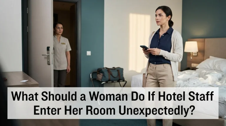 What Should a Woman Do If Hotel Staff Enter Her Room Unexpectedly