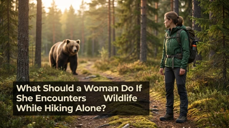 What Should a Woman Do If She Encounters Wildlife While Hiking Alone
