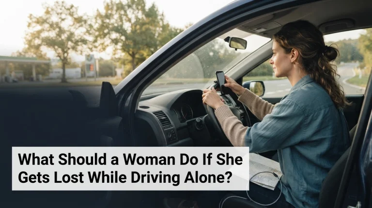 What Should a Woman Do If She Gets Lost While Driving Alone