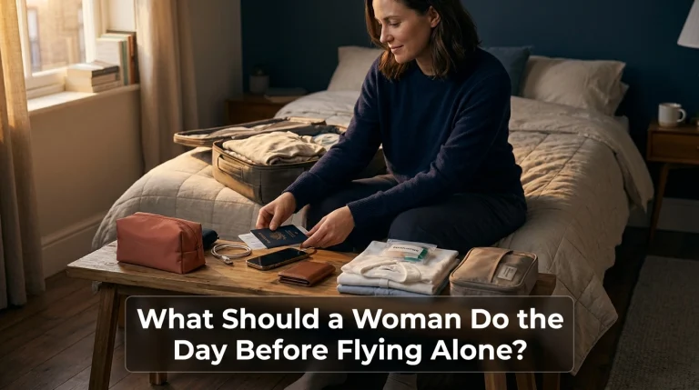 What Should a Woman Do the Day Before Flying Alone